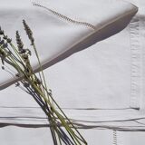 Embroidered AD monogram sheet