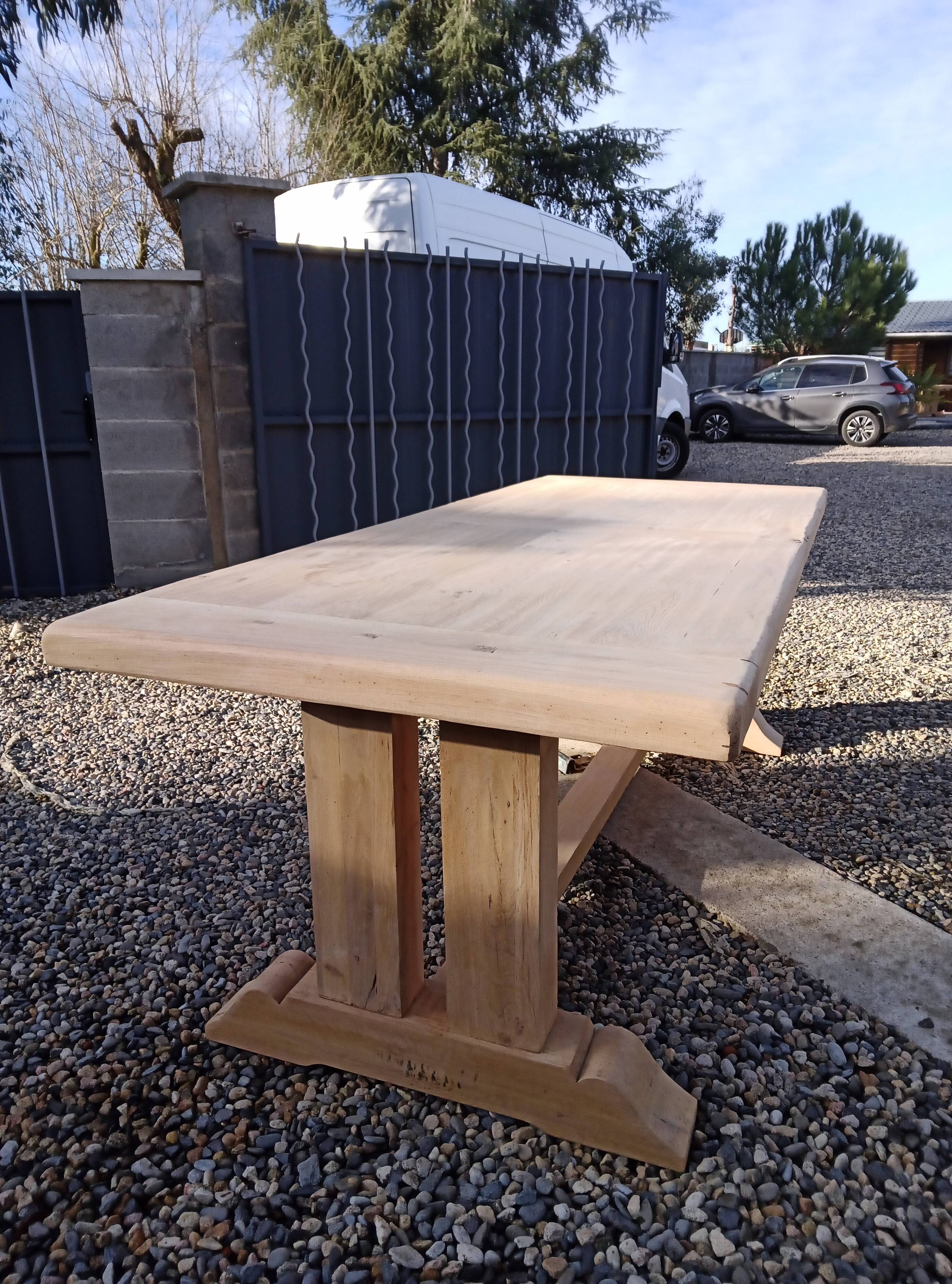 Monastery table made of solid oak.