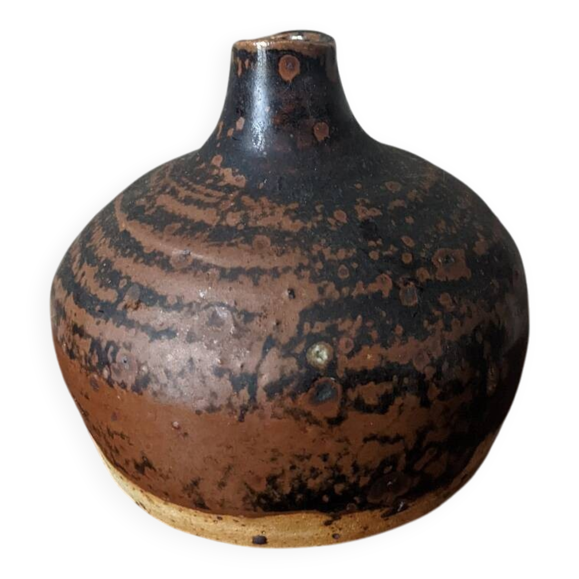 Pyrite stone soliflore handmade pottery country decoration