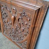 2 carved walnut woodwork panels early 20th century