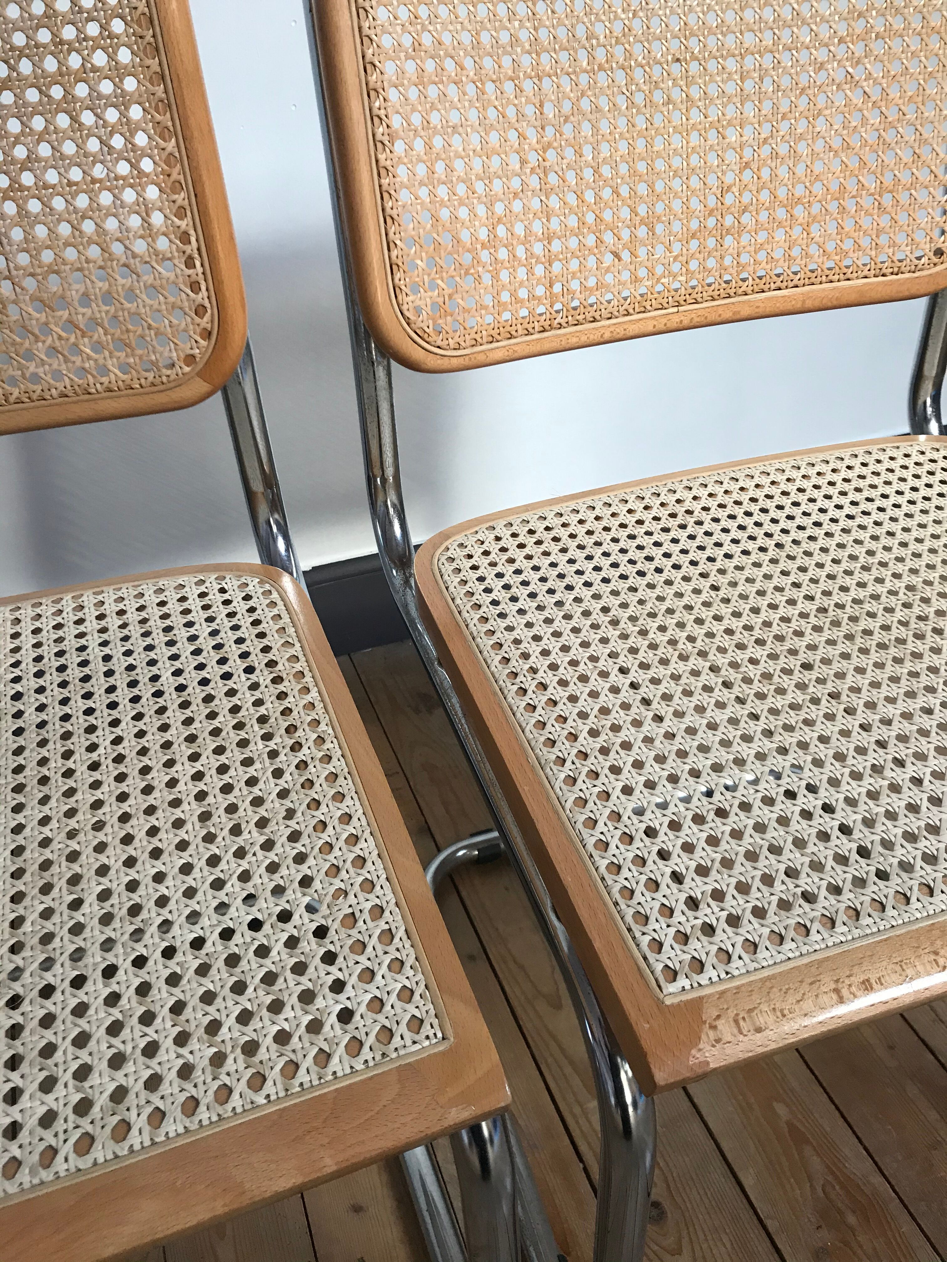 2 chairs Cesca B32 BY Marcel Breuer