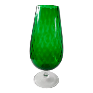 Vase italien en  verre - vert