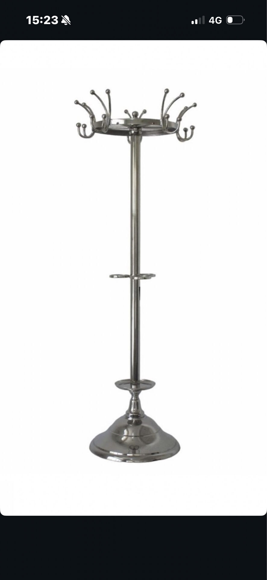 Casa Padrino baroque coat rack silver H. 180 cm