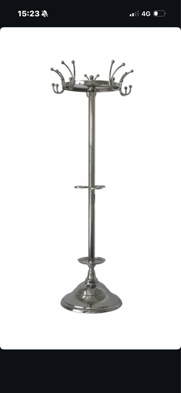 Casa Padrino porte manteau baroque argent H. 180 cm
