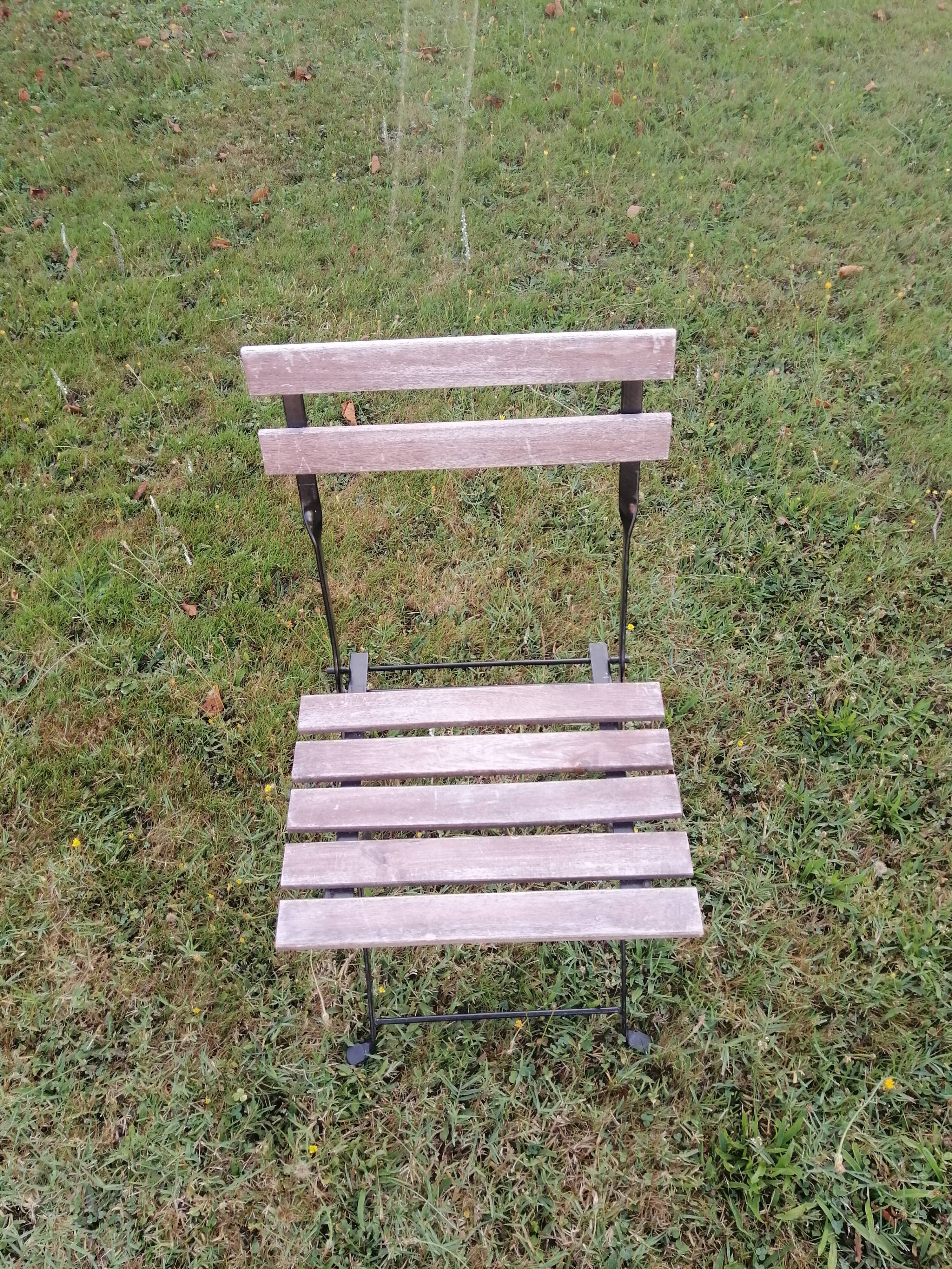 Vintage garden folding chairs