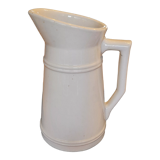 Cream glazed ceramic pitcher