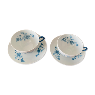 Set of 2 cups Limoges breakfast