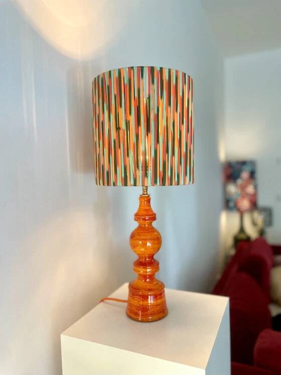 Large vintage table lamp – German pottery from the 70s | Hustadt (attributed)