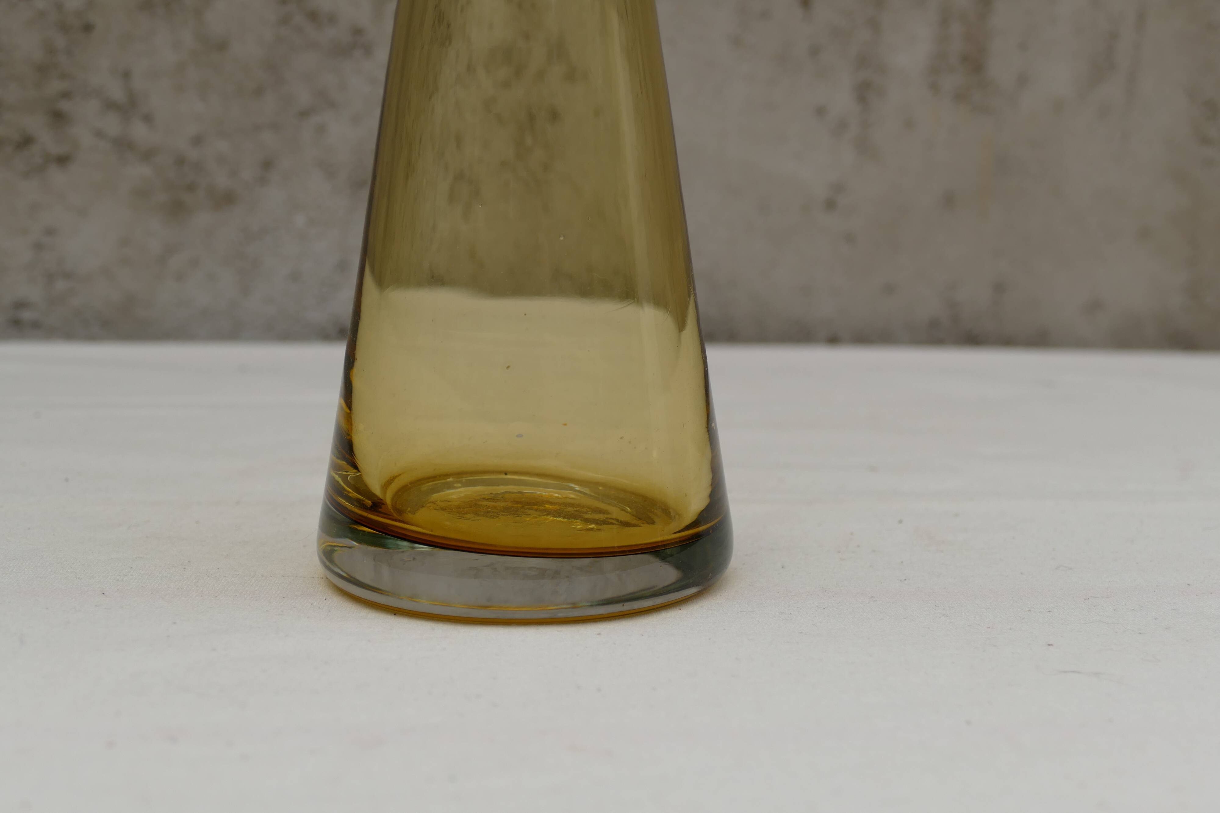 Olive green soliflore vase