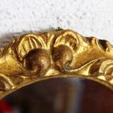 Round gold leaf mirror