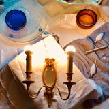 Louis XVI Wall Lamp Mirror Lucien Gau