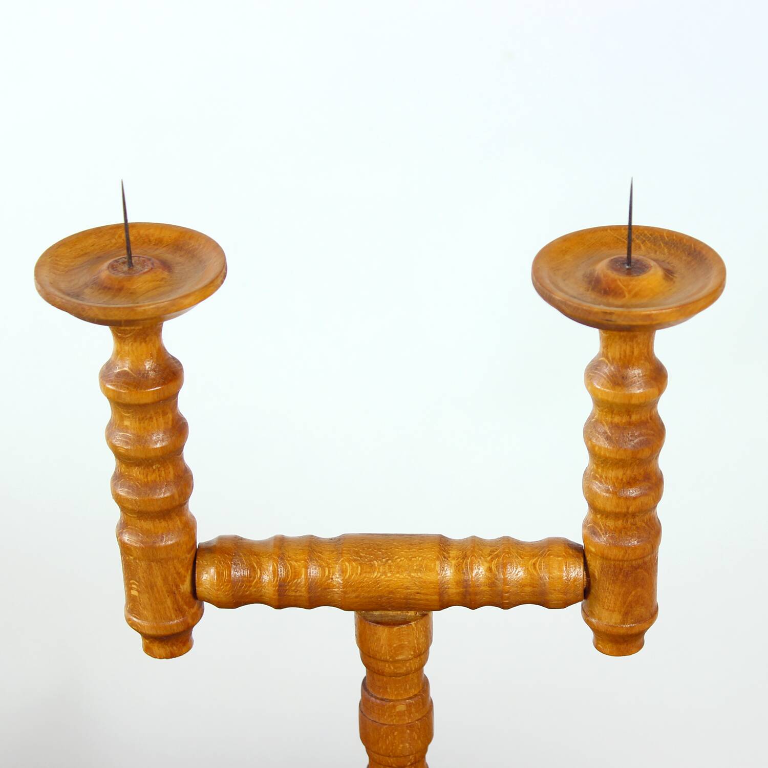 Mid-century wooden candle holder, Czechoslovakia, 1950s