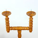 Mid-century wooden candle holder, Czechoslovakia, 1950s