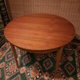Scandinavian round extending table.