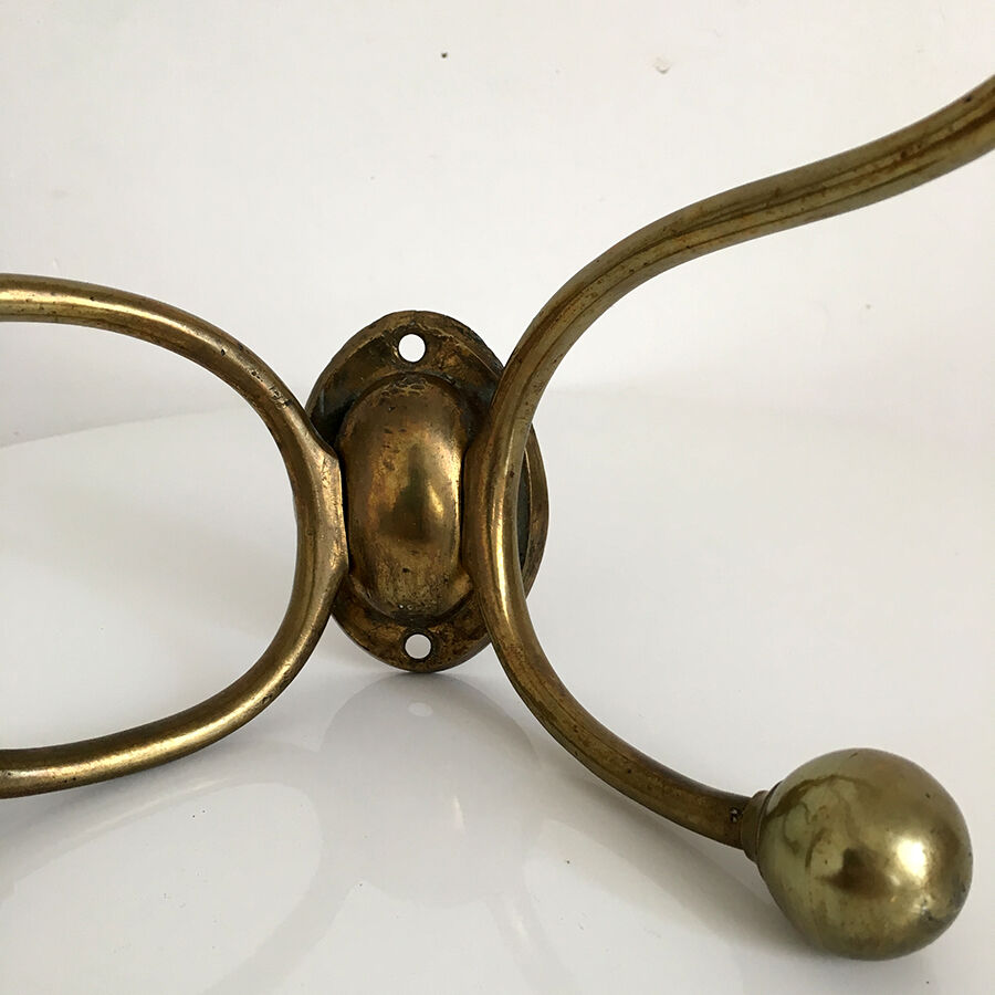 Vintage brass coat hook