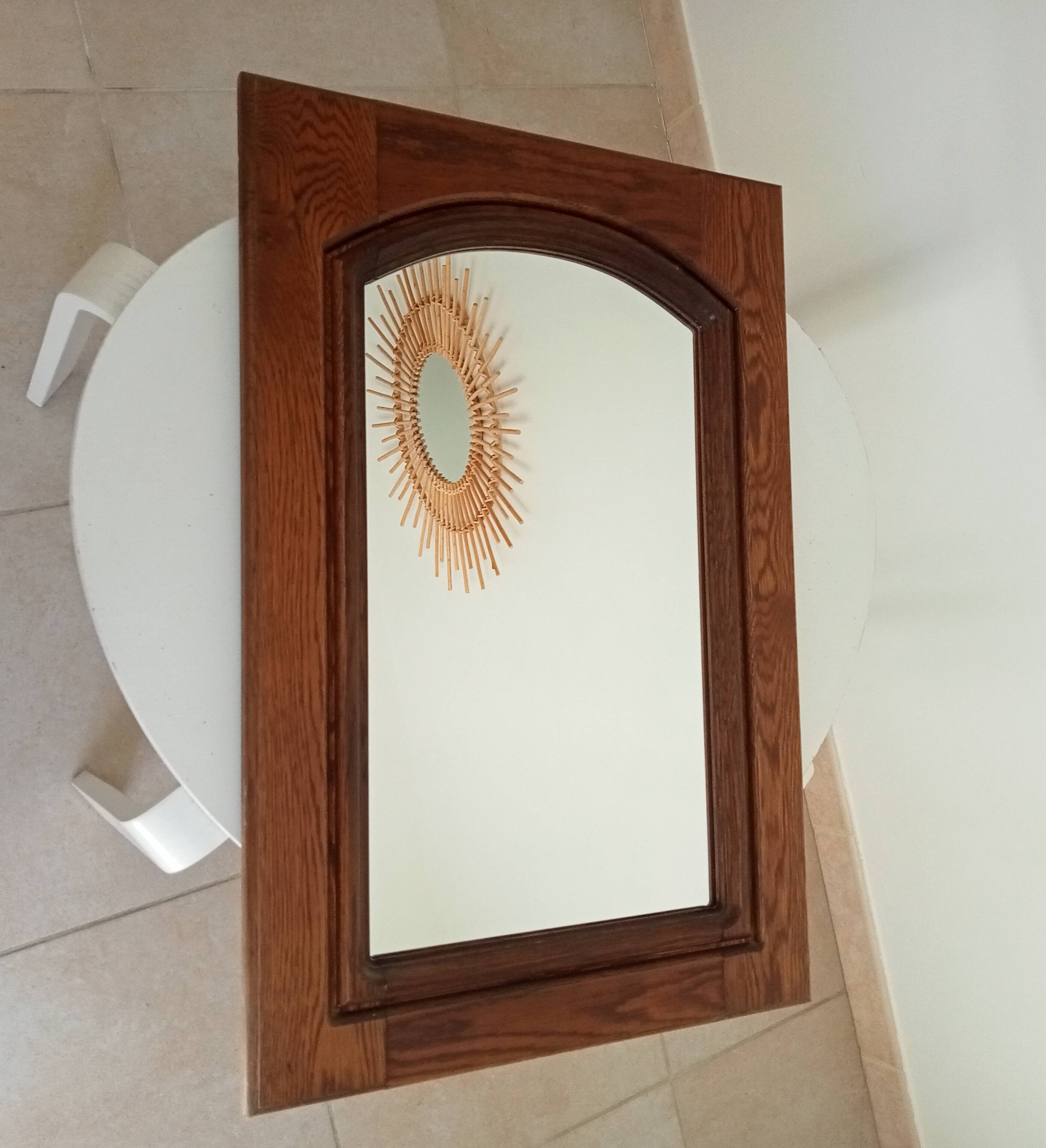 Miroir vintage rustique années 70/80