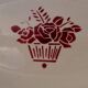 Red roses demi-porcelaine Badonviller plate