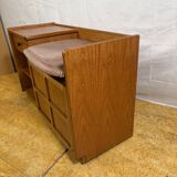 Mid-century retro vintage teak telephone seat by Nathan 1960–1970