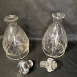 Art deco part of service of glasses and carafes 37 pieces circa 1940