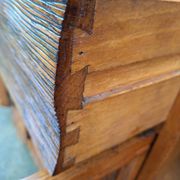 Art deco sideboard marble top, old buffet furniture, vintage dresser
