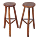 Pair of vintage brutalist high stools