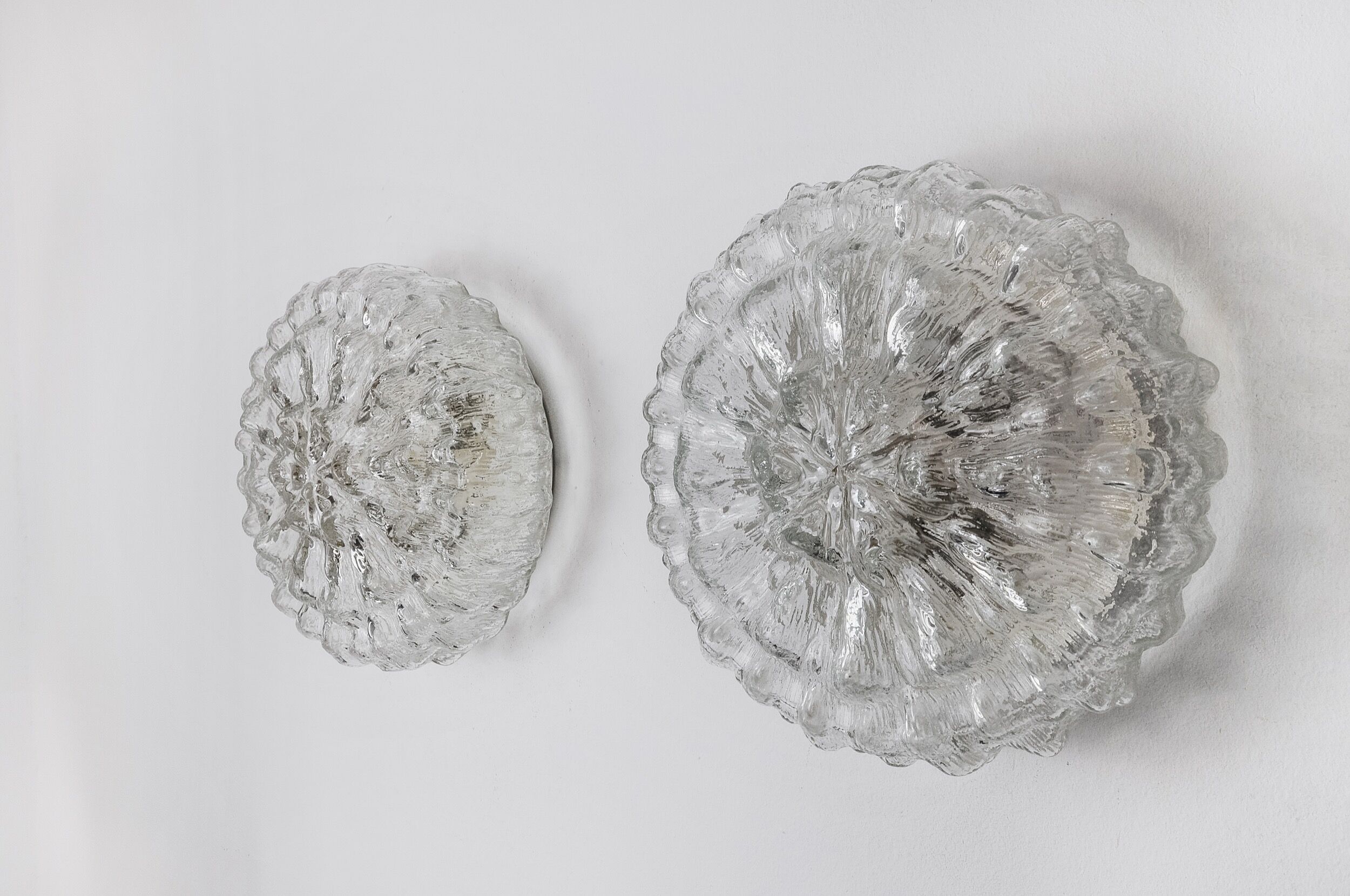 Pair of Bubbles sconces by Limburg, blown glass, Germany, 1960