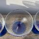 6 Luminarc blue glass dessert bowls/stemmed dishes