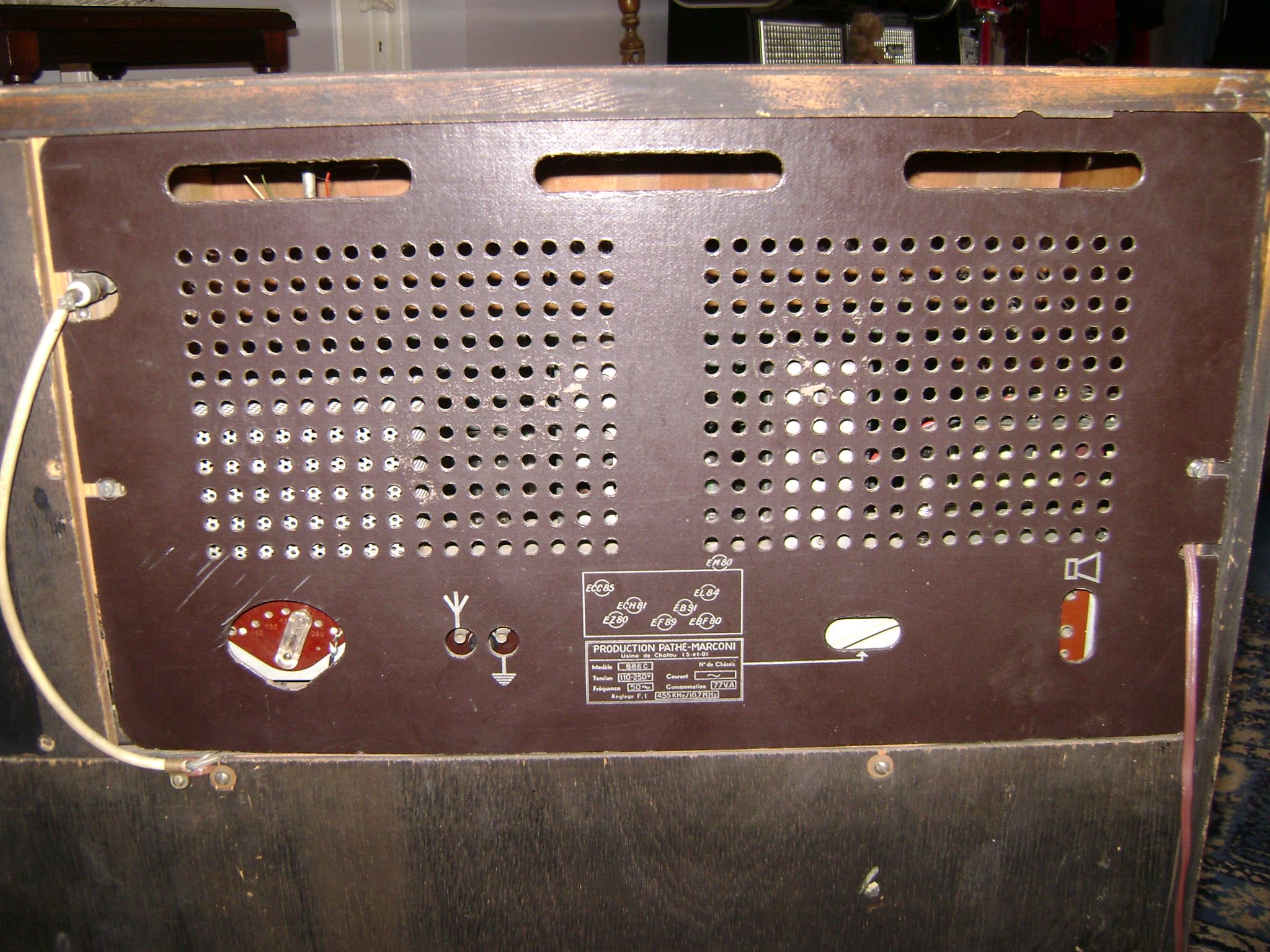 Radio furniture and record player "The Voice of His Master" from the 1950s