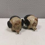 Ceramic elephants as salt and pepper sets made for Danish Søholm 1970-80s