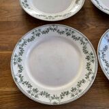 Set 6 flat plates badonviller model champagne