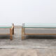 Set of 23-carat gold-plated coffee tables by Belgo Chrome 1960