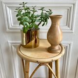 Matte turned wooden vase