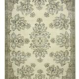 One-of-a-kind turkish handwoven vintage rug - rustic vintage charm 346x 239 cm