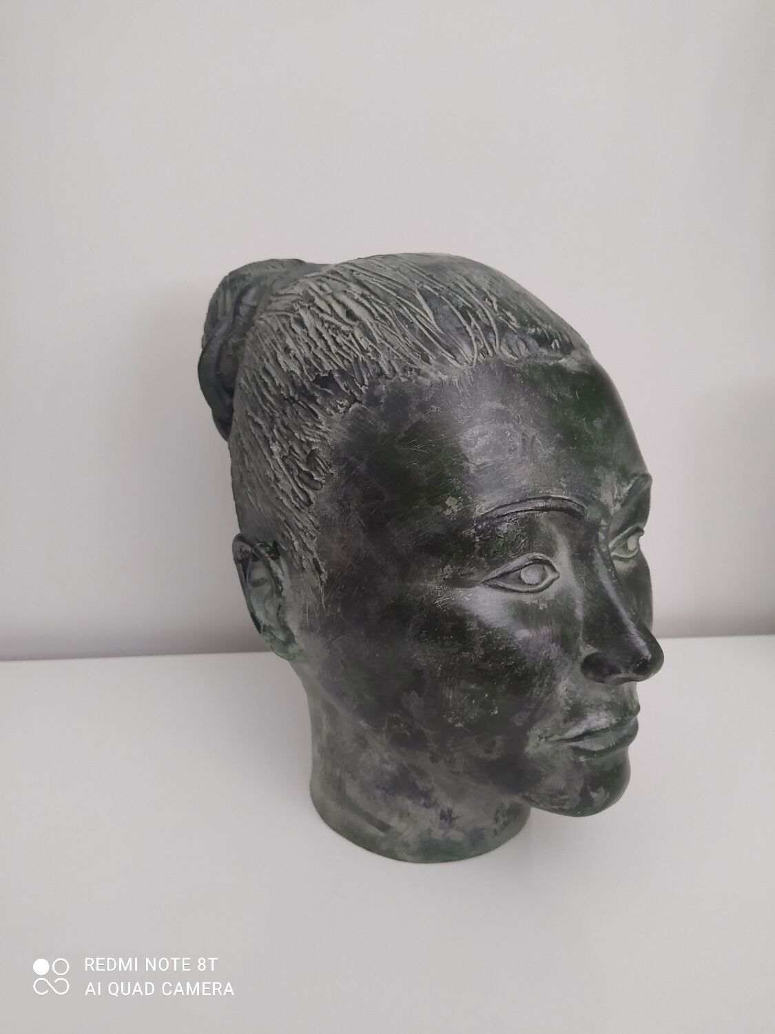 Sculpture face woman in plaster