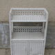 Library, small furniture, rattan, Wicker, woven white, vintage 1970