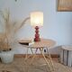 Vintage terracotta wooden lamp