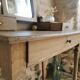 Coiffeuse Vintage en bois, entièrement restaurée