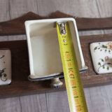 wooden shelf and desvres earthenware drawers