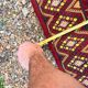Vintage Boho Chic Berber Kilim Rug 200x115 Wool Tunisia Red