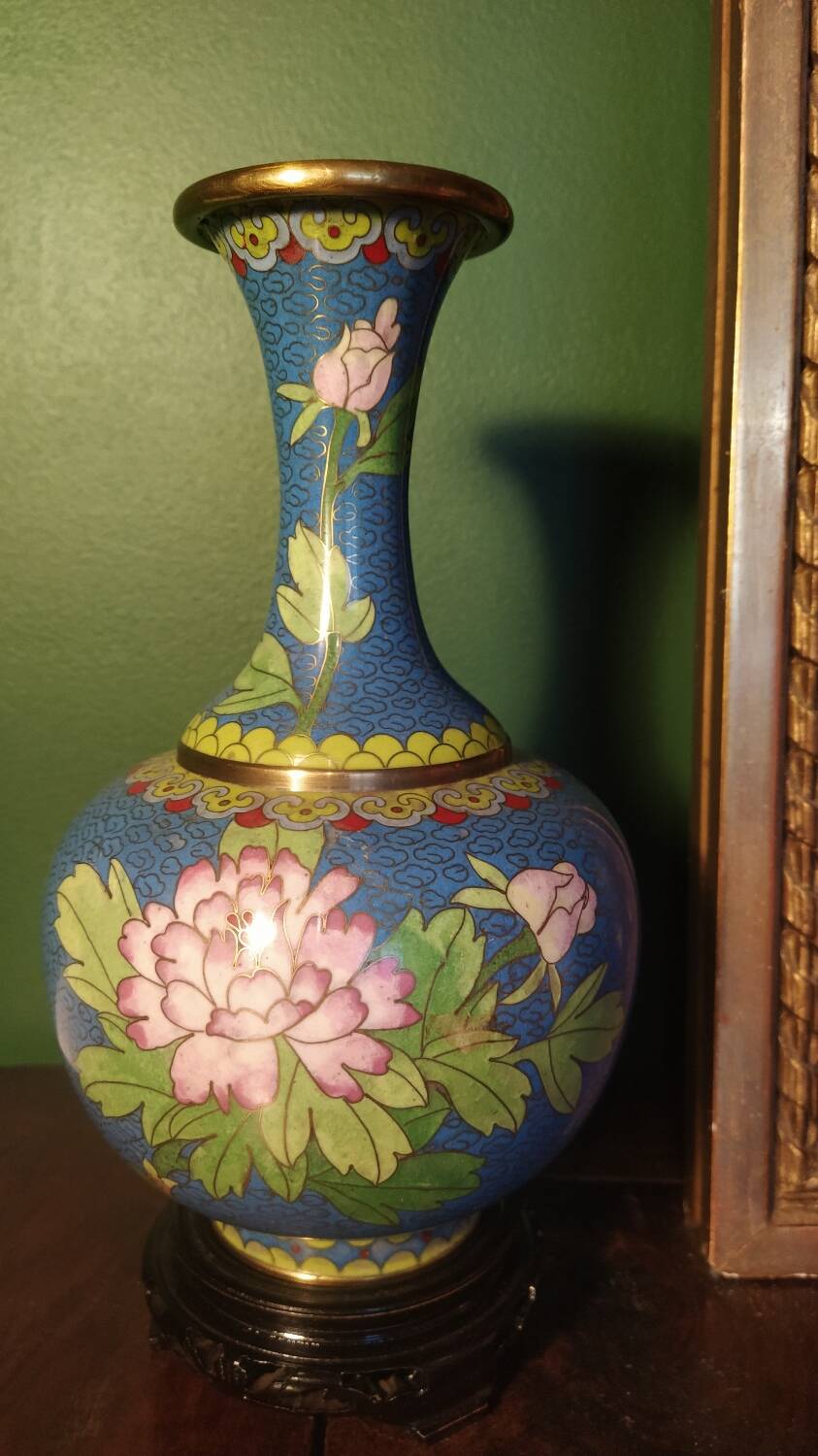 Pair of Chinese cloisonné vases
