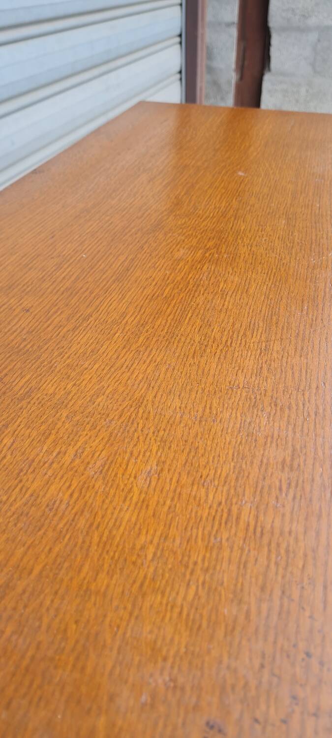 Oak compass foot chest of drawers 1960