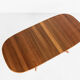 Table ovale danoise en teck avec 2 extensions