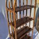 Étagère bibliothèque en rotin vintage