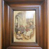 Tableau la vie d'autrefois illustration d'hivers