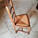 Lot de 6 chaises en bois et paille ancienne