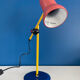 Colored metal articulated lamp 80s 90s