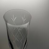 set of 8 wine or water glasses in cut glass
