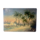 Old painting, orientalist landscape, signed, XX century