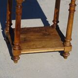Antique Louis XVI style bedside table in walnut, with a marble top.