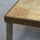 Coffee table by Roger Capron, Herbier model, ceramic and steel, 1950